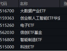 霸居全市场ETF涨幅第三！大数据产业ETF猛拉3.9%，AI炸翻全场，创业板人工智能ETF华宝（159363）劲涨2.7%